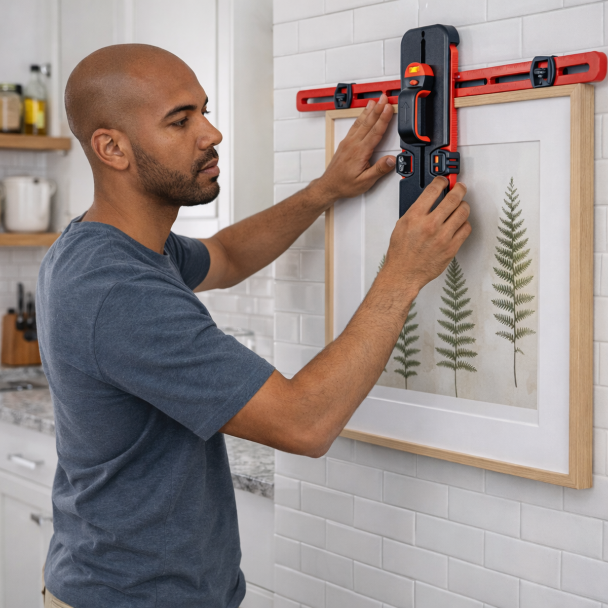 Picture Hanging Leveling Tool Kit – Frame Hardware Positioning Tool with Calibration for Precise Wall Mounting