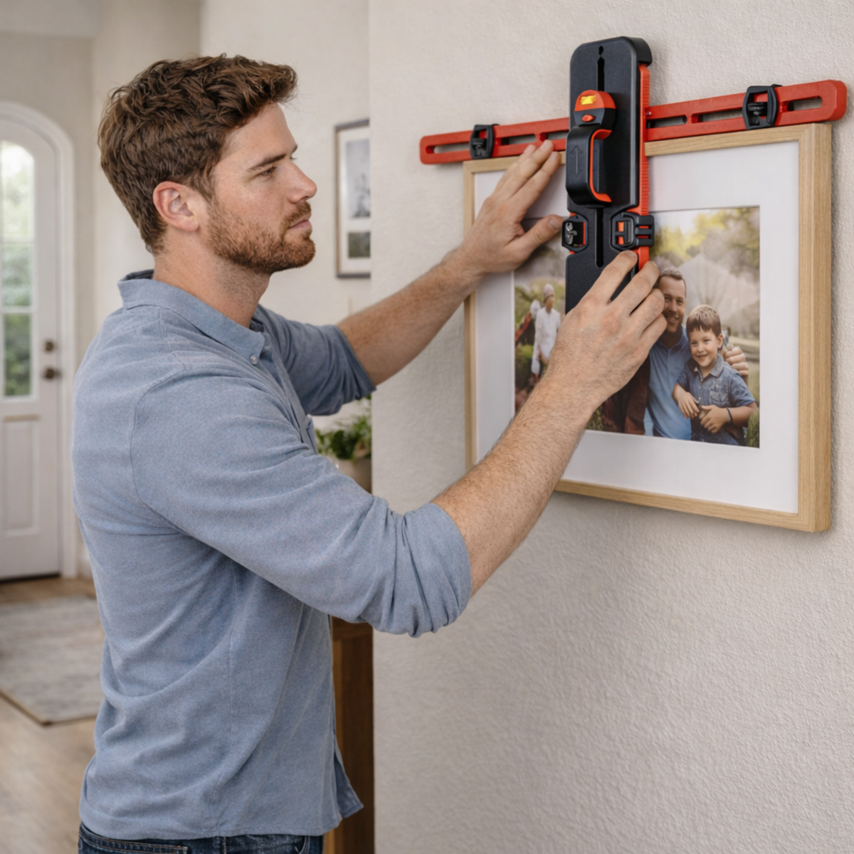 Picture Hanging Leveling Tool Kit – Frame Hardware Positioning Tool with Calibration for Precise Wall Mounting