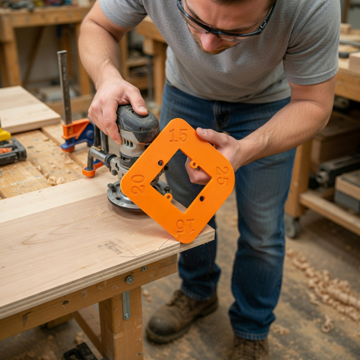 Woodworking Router Corner Radius Template Jig – R10 to R50 Curved Milling Guide for Precision Routing Circular Corners ABS Tool