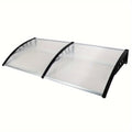 Door & Window Rain Cover Eaves – Household Outdoor Weather Shield with Durable Black Bracket Support