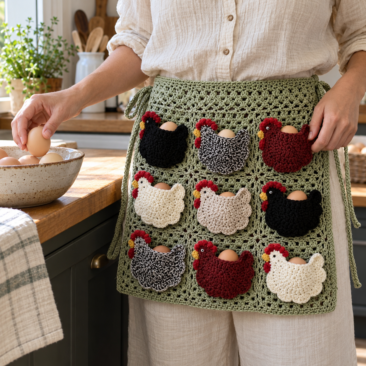 Egg Pocket Chicken Apron