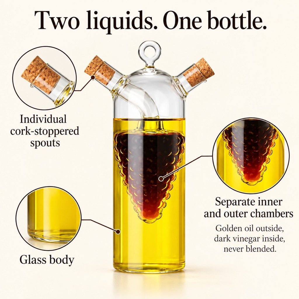 Double Drizzle Glass Seasoning Bottle