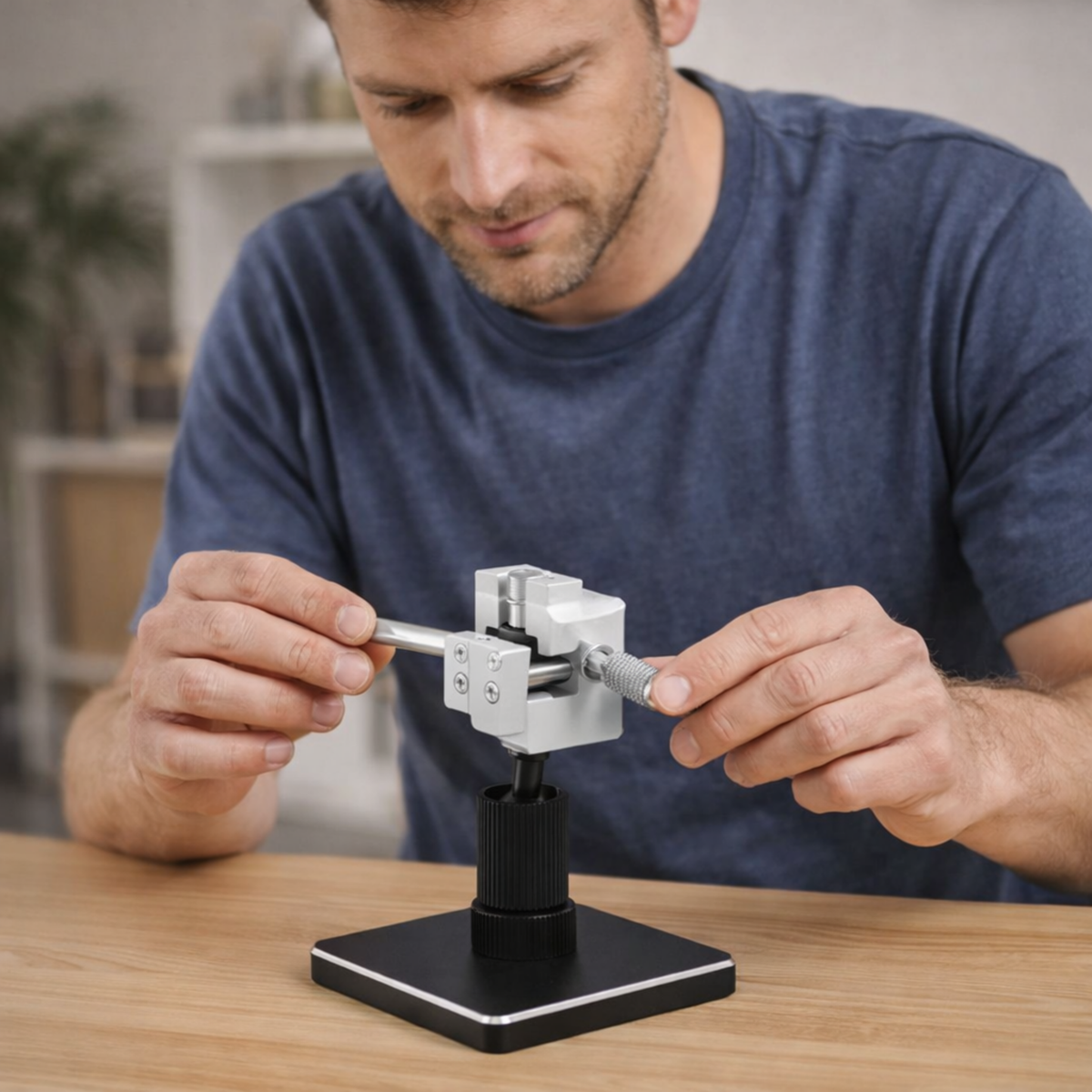Adjustable Precision Mini Bench Vise Clamp – 2-in-1 Compact Tool for Model Assembly Hobby DIY Projects