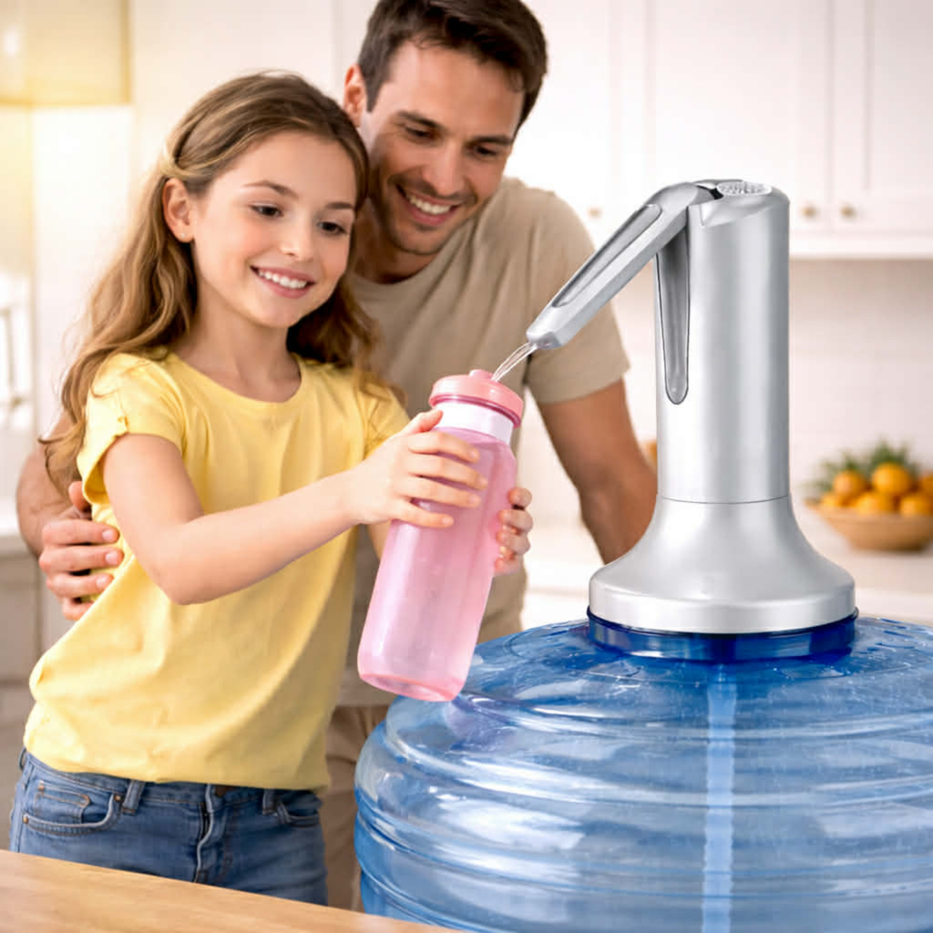 Electric Water Gallon Pump – A84X Portable USB Rechargeable Automatic Water Dispenser for Desktop, Home and Outdoor Convenience