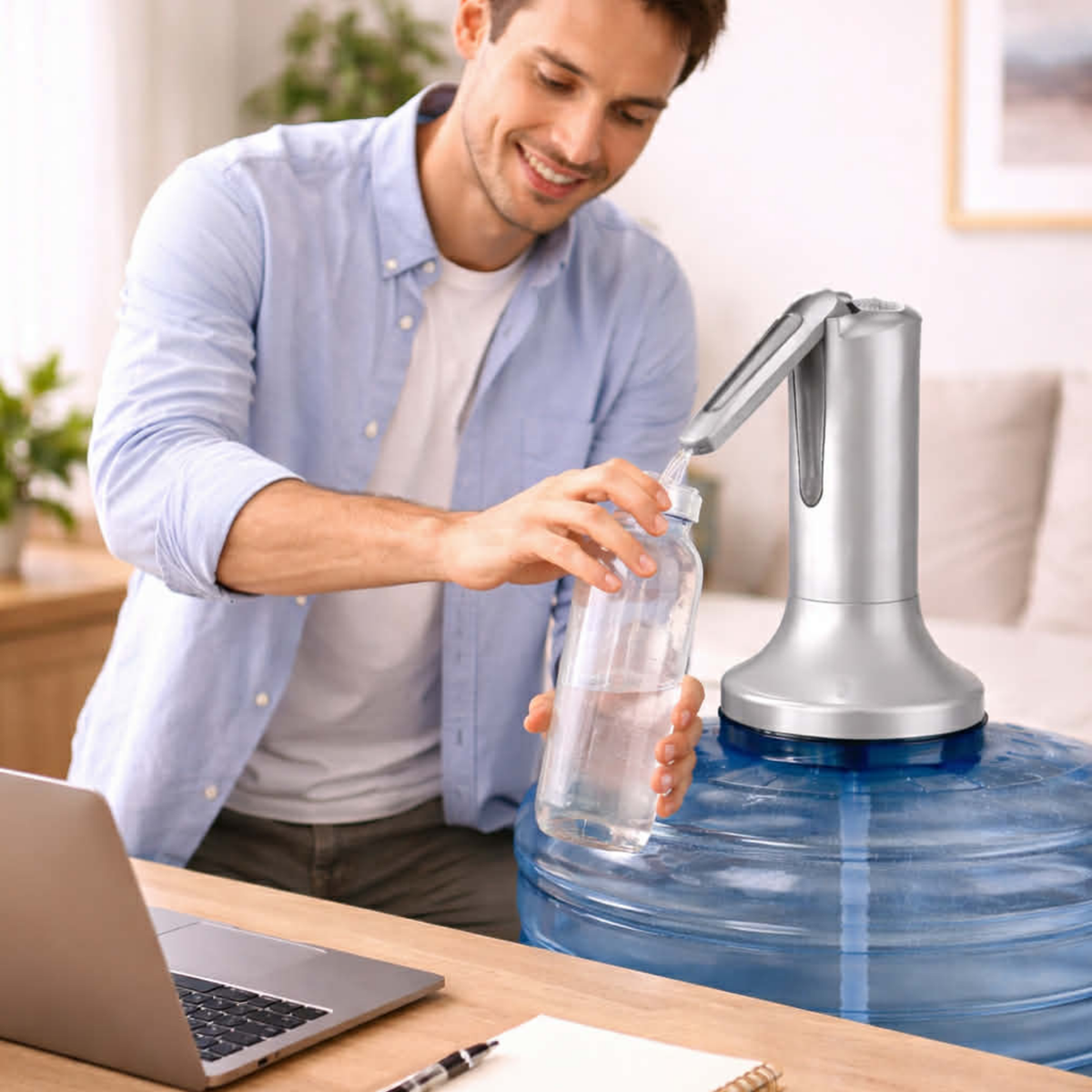 Electric Water Gallon Pump – A84X Portable USB Rechargeable Automatic Water Dispenser for Desktop, Home and Outdoor Convenience