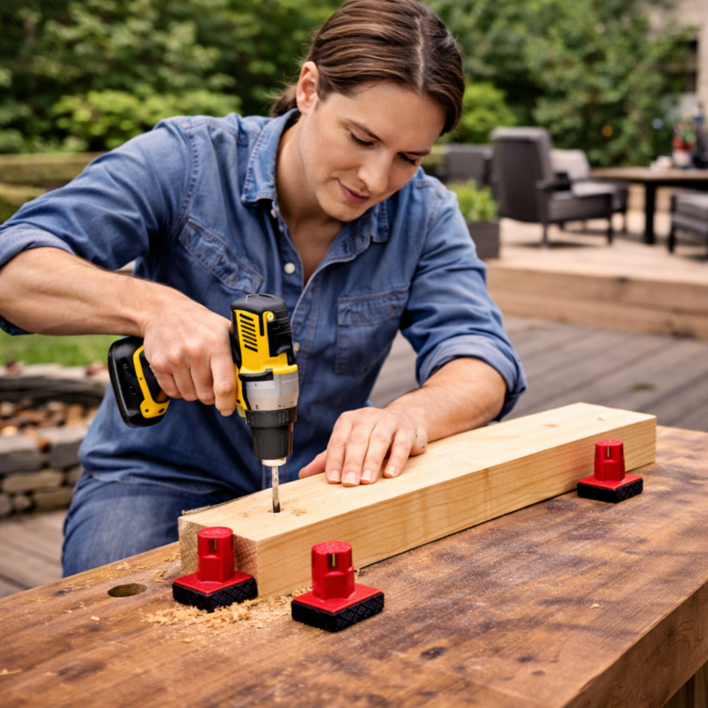 Woodworking Bench Dogs Set – 20mm Workbench Positioning Peg Stopper Brake Baffle Limit Block Workshop Table Tools