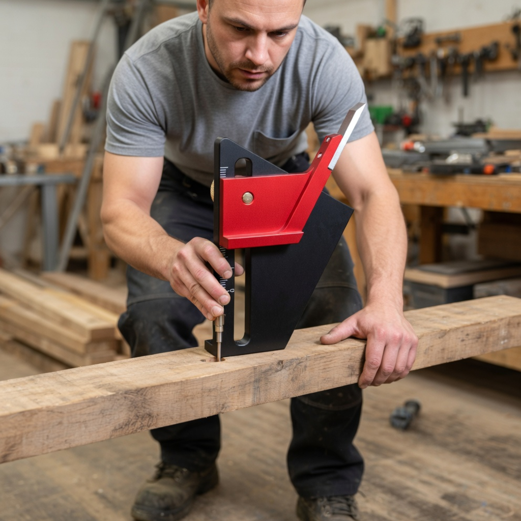 Portable Depth Measurement Tool – Aluminum Alloy Multifunction Height and Depth Gauge Compact Precision Ruler