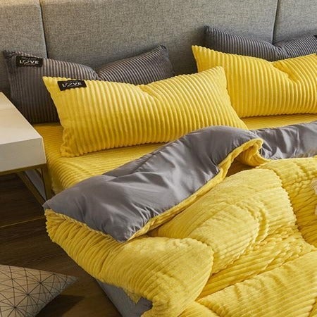 kaatw | Thickened Corduroy Velvet Bedding Set