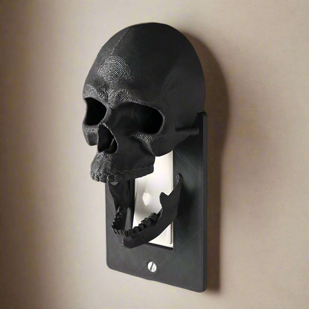 Halloween Skull Switch Decorative Cover – 3D Gothic Wall Switch Plate Adds Dark Mystery to Bedroom, Bar, or Spa Decor