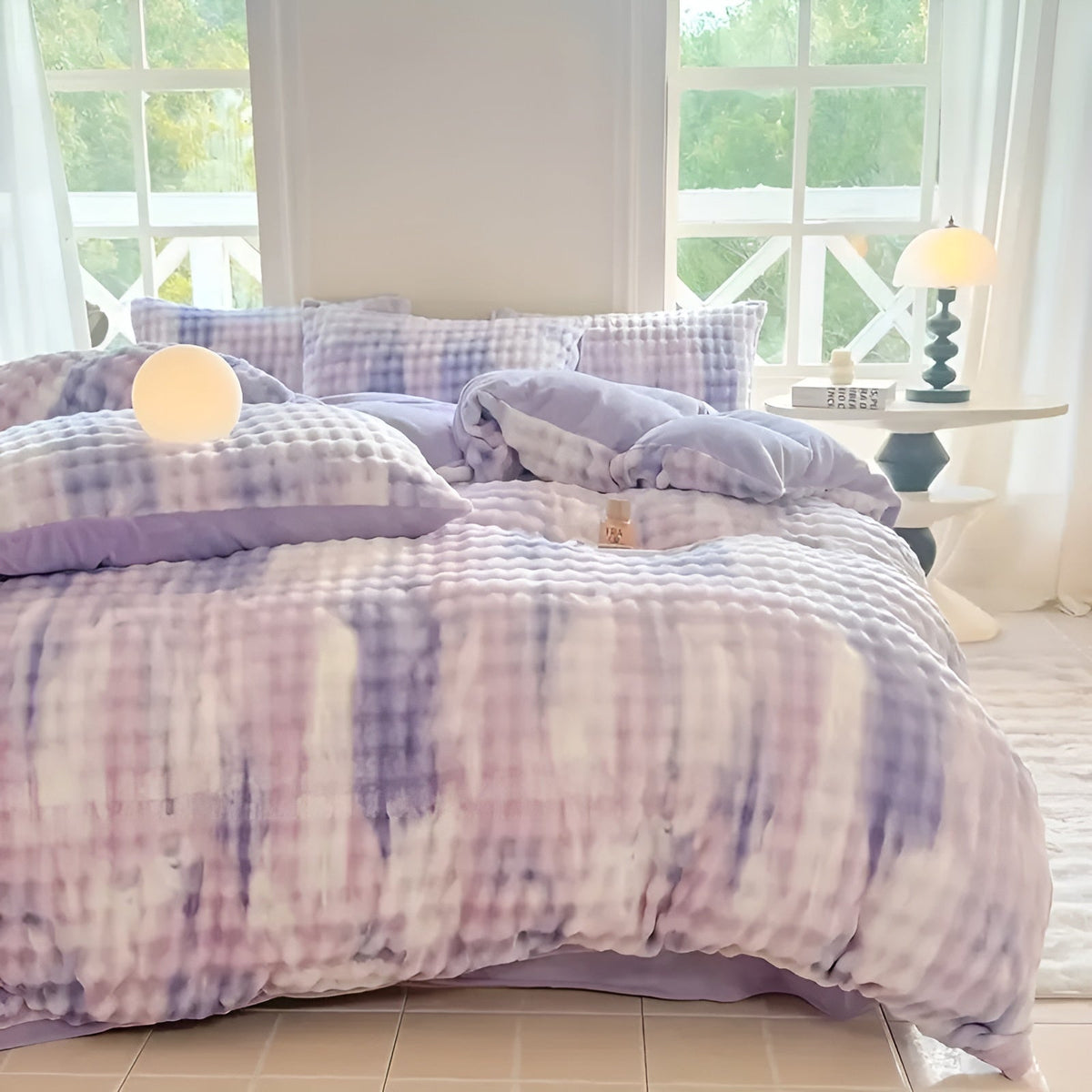 Cozy Plush Bedding Set – Warm and Soft for Autumn & Winter | Reversikaatwe Design in Rabbit Fur & Milk Velvet | kaatw