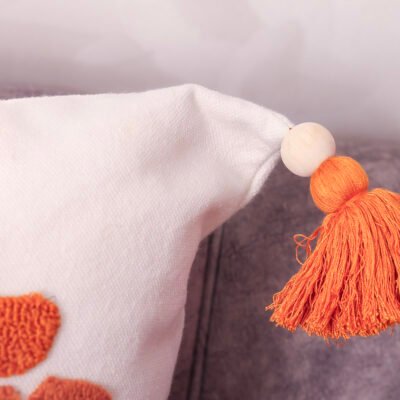 Handwoven Embroidered Pillow Cover 20×20 Boho Tufted