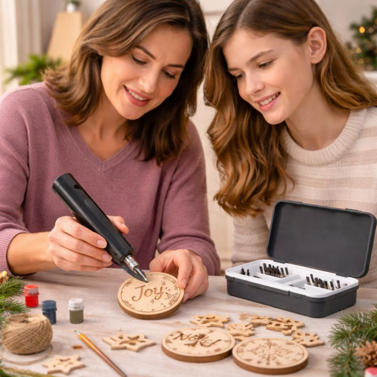 Electric Wood Carving Knife Set – 40W Professional Wood Carving Tool Kit with 20 Blades for Furniture Sculpture, Carpentry and Root Carving Crafts