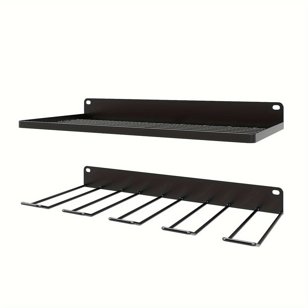 Power Tool Organizer – 2-Pack Heavy-Duty Wall Mount Drill Rack with Charging Station for Garage, Workshop or Tool Room