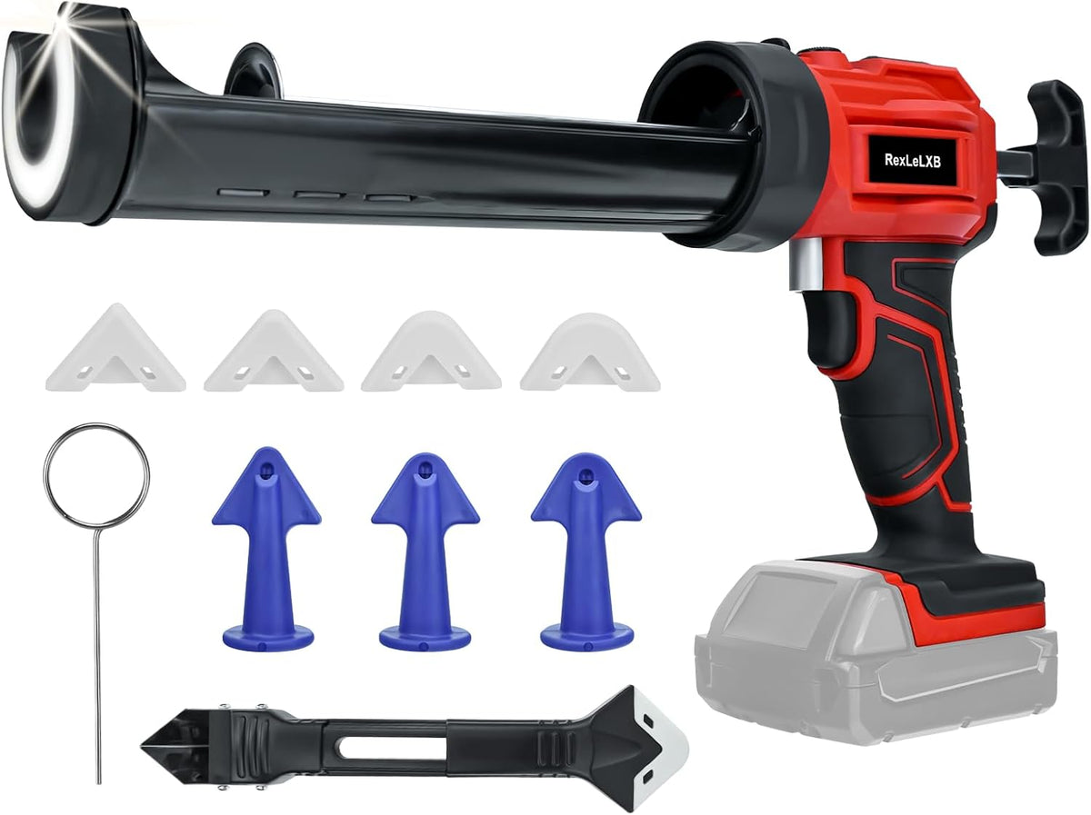 Wireless Electric Glue Gun with Four Speeds – 18V Battery Powered Caulking Tool for Doors Windows Craft Repair