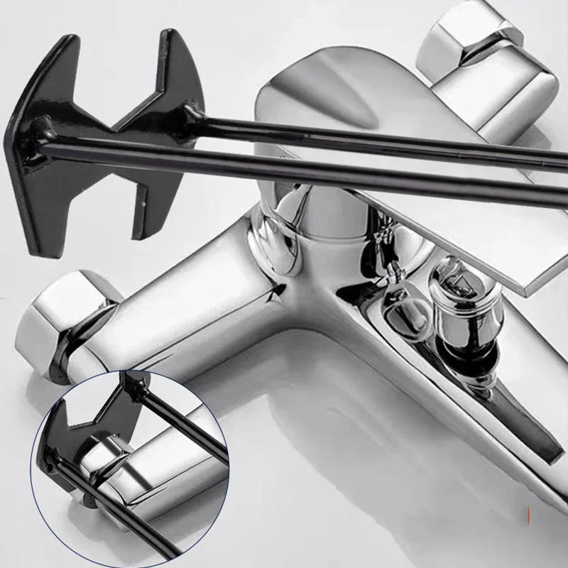 Basin Wrench – Multi-Purpose Plumbing Wrench, Four-Claw Hexagon Sink Faucet Wrench & Repair Tool for Household Pipe Fixes