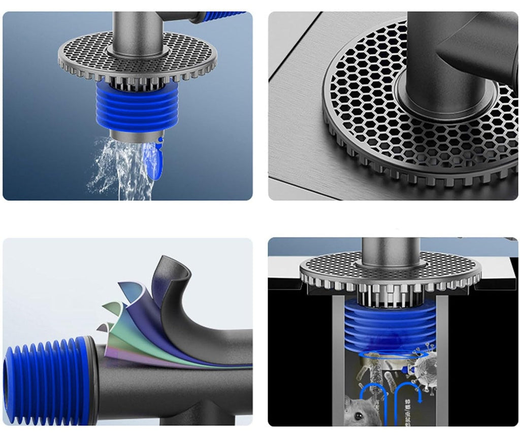 Universal Washing Machine Drain Connector – 2-in-1  Floor Sewer Adapter for Sinks, Washrooms, Laundry Hoses & Anti-Leak Plumbing Installations