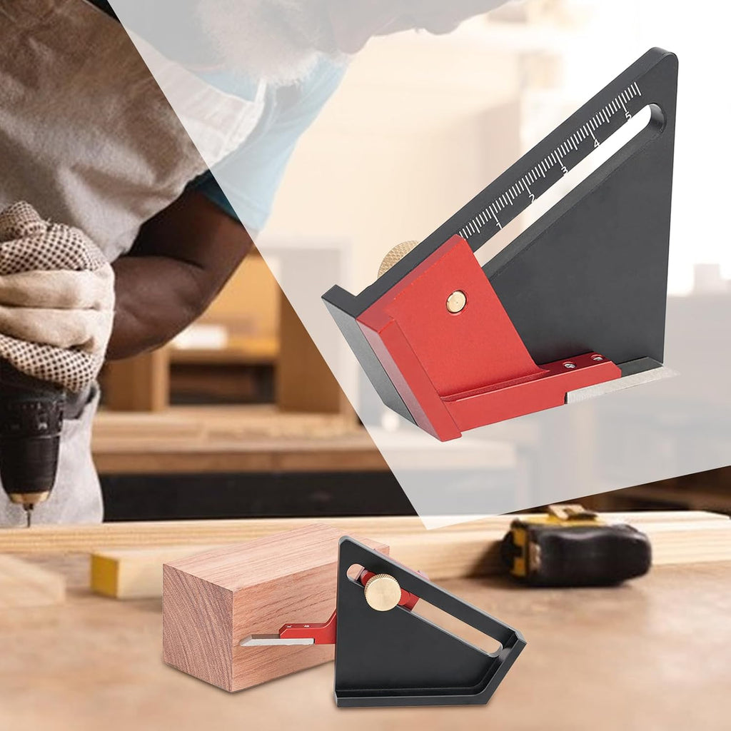 Portable Depth Measurement Tool – Aluminum Alloy Multifunction Height and Depth Gauge Compact Precision Ruler