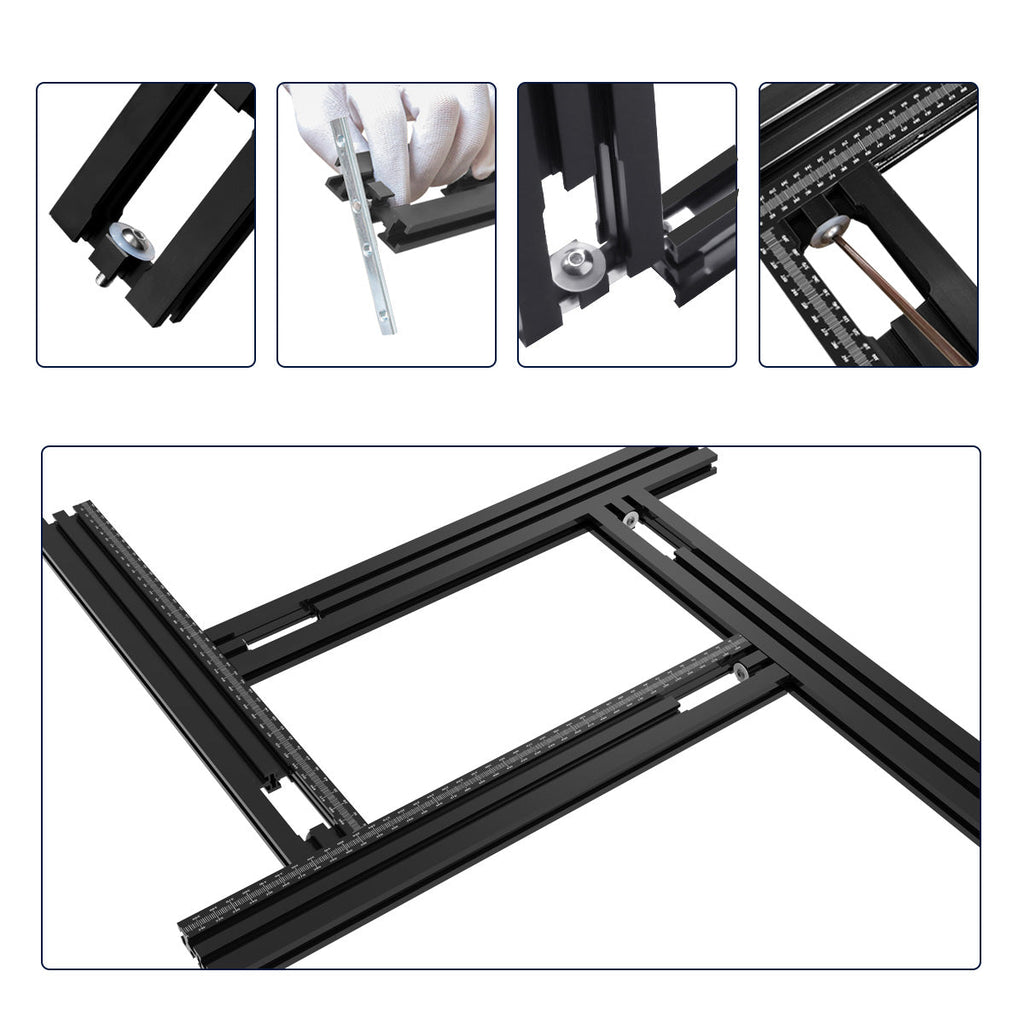 Adjustable Engraving Guide Rail Bracket – Trimming Machine Milling & Groove Tool for Precise Woodworking, Routing, and DIY Projects