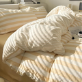 kaatw | Elenorra Classic Striped Bedding Set 4pcs Duvet Cover Sheet