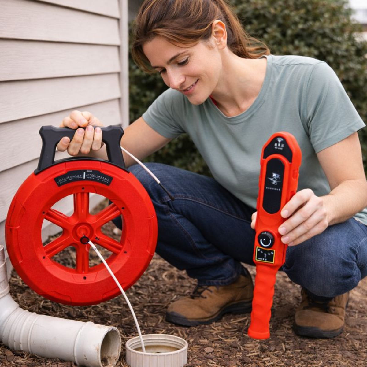 Pipeline Blockage Detector – 20M Pipe Scanner Tool for Plumbers, Iron Pipe Clogging Diagnostic Instrument for Drain Inspection and Maintenance