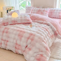 Cozy Plush Bedding Set – Warm and Soft for Autumn & Winter | Reversikaatwe Design in Rabbit Fur & Milk Velvet | kaatw