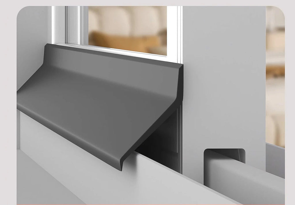 Aluminum Window Water Deflector – Rain Blocking Flashing Board Waterproof Edge Seal Strip for Home Windows, Preventing Rain Leakage and Water Damage