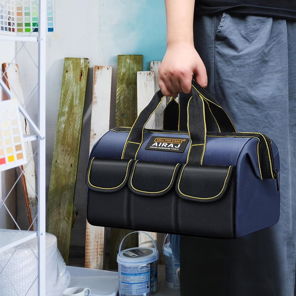 Heavy-Duty Electrician Tool Bags – Waterproof Oxford Cloth with Multiple Pockets, Available in 13/16/18 Inch, Ideal for Workshops, Repairs, Gardening, and Outdoor Storage