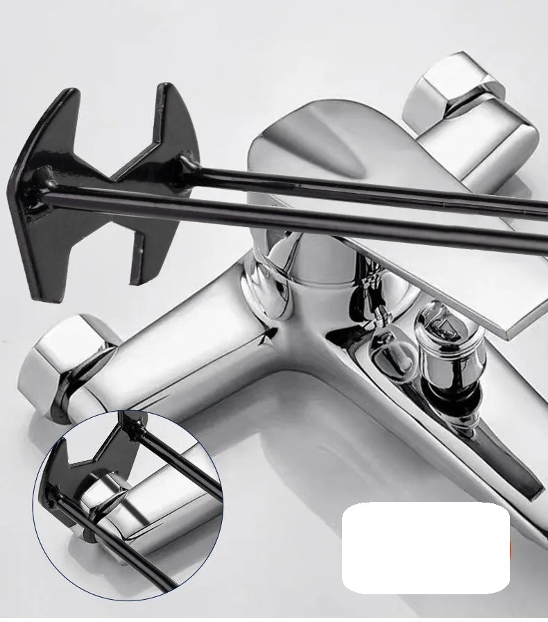 Basin Wrench – Multi-Purpose Plumbing Wrench, Four-Claw Hexagon Sink Faucet Wrench & Repair Tool for Household Pipe Fixes