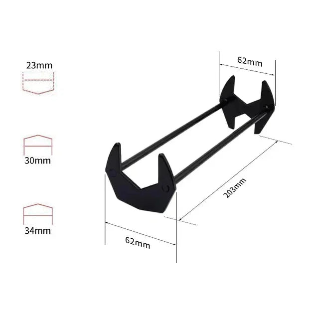 Basin Wrench – Multi-Purpose Plumbing Wrench, Four-Claw Hexagon Sink Faucet Wrench & Repair Tool for Household Pipe Fixes