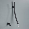 Wall-Mounted Single Handle Bathroom Basin Mixer Faucet – 70cm Black Single Handle Sink Tap, Hot-Cold Water Mixer