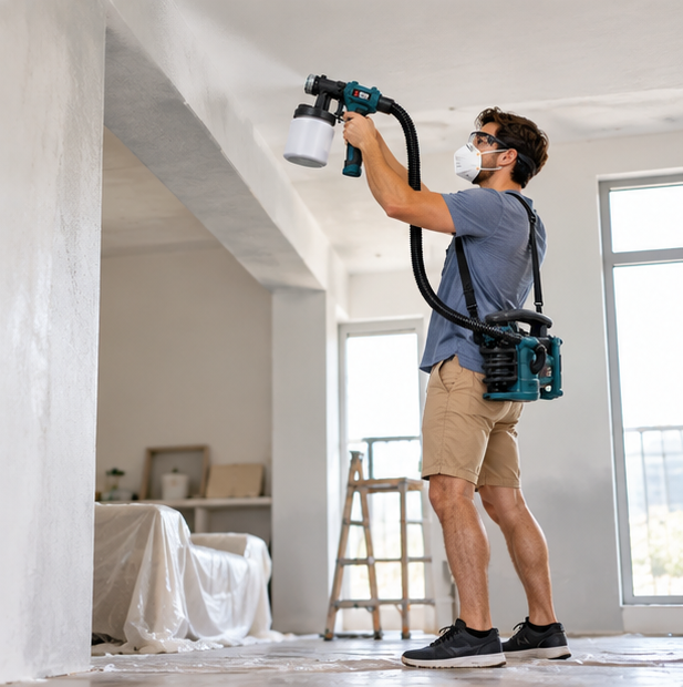 Electric Paint Sprayer – 900ml High-Power 800W  Spray Gun with Easy-Clean Design for Home Interior, Exterior, Furniture and DIY Painting