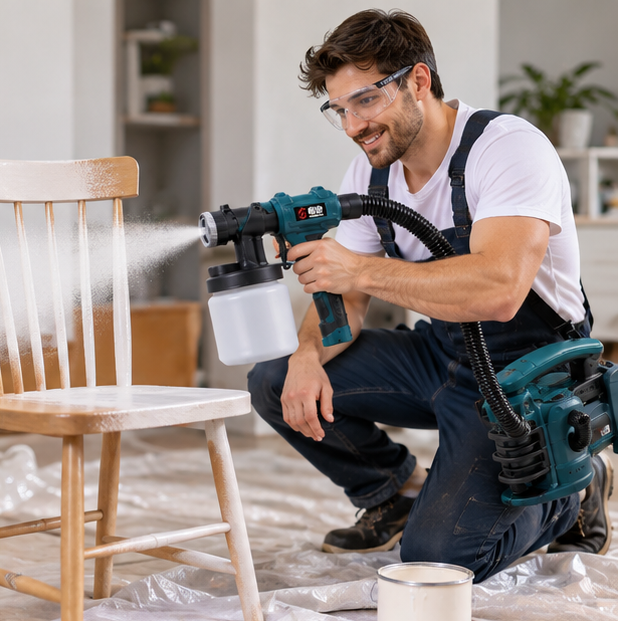 Electric Paint Sprayer – 900ml High-Power 800W  Spray Gun with Easy-Clean Design for Home Interior, Exterior, Furniture and DIY Painting