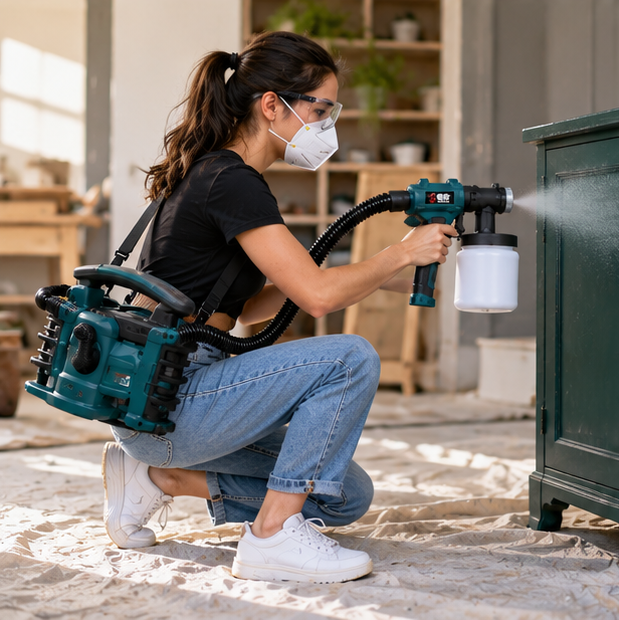 Electric Paint Sprayer – 900ml High-Power 800W  Spray Gun with Easy-Clean Design for Home Interior, Exterior, Furniture and DIY Painting
