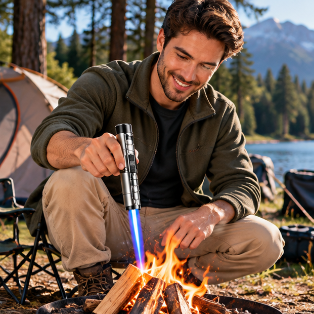 High-Temperature Butane Torch – 1800°C Windproof Jet Flame Lighter with Adjustable Powerful Blue Flame for Outdoor, Cooking and Workshop Use