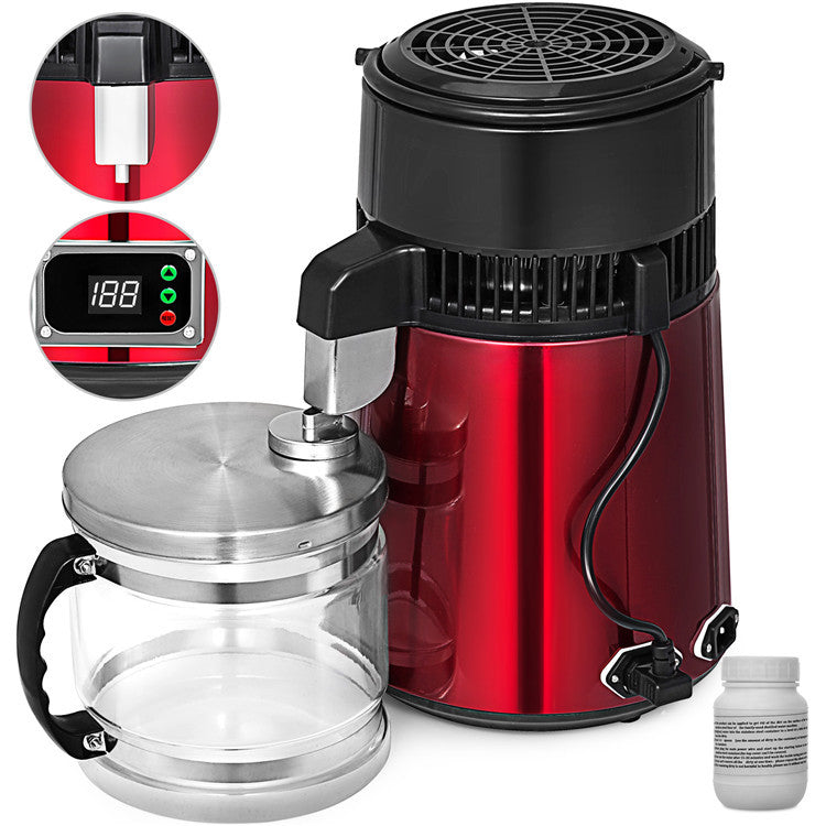 Countertop Water Distiller – Home Water Distillation Appliance with Glass Collection Container for Convenient Kitchen Water Preparation and Everyday Use