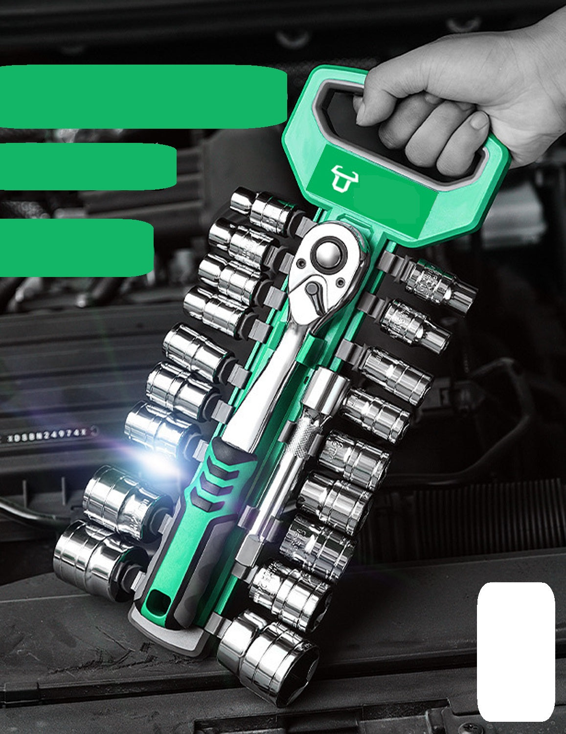CRV Ratchet Spanner Socket Wrench Set – 1/4" 3/8" 1/2" Automotive Mechanic Tool Kit for Garage DIY Repair