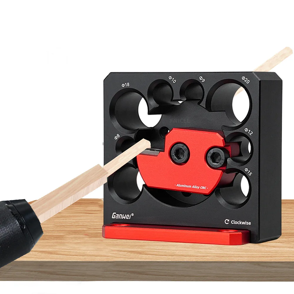 Adjustable Dowel Maker Jig – 8mm–20mm Woodworking Drill Milling Tool with Carbide Blades for Precision Round Rod Crafting