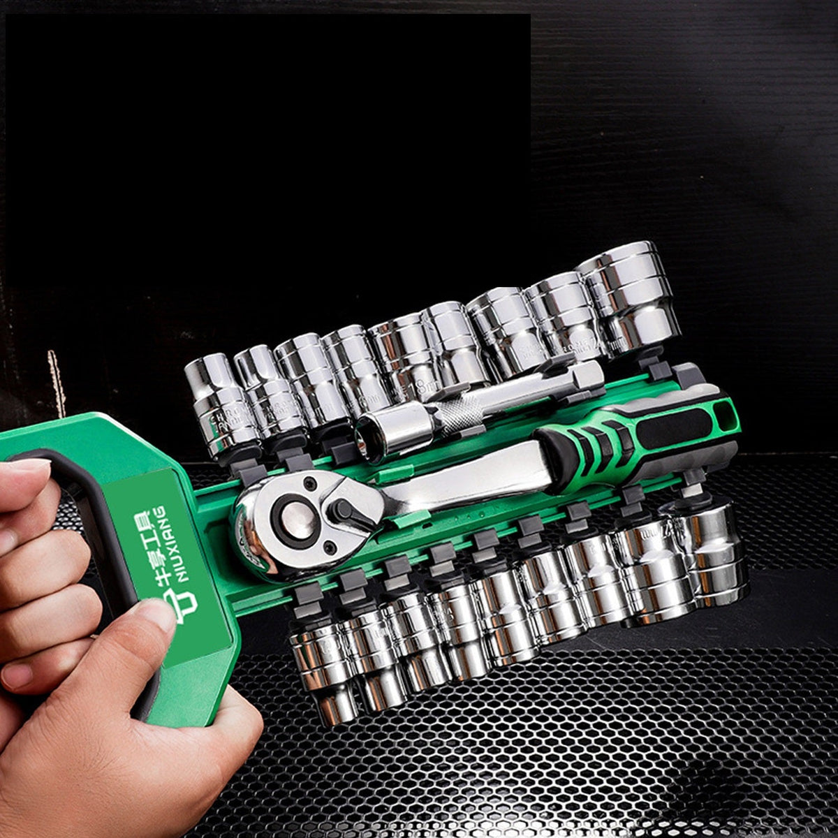 CRV Ratchet Spanner Socket Wrench Set – 1/4" 3/8" 1/2" Automotive Mechanic Tool Kit for Garage DIY Repair