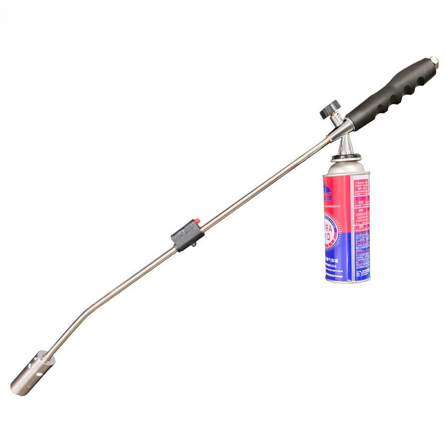 Long-Handle Garden Weed Torch – Adjustable Flame Burner with One-Touch Ignition for Outdoor Weed Control, Gas Canister Not Included