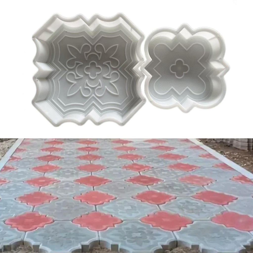 Concrete Stepping Stone Mold Set – Reusable Garden Path Maker for DIY Walkways, Durable Cement Molds for Landscaping and Yard Decoration
