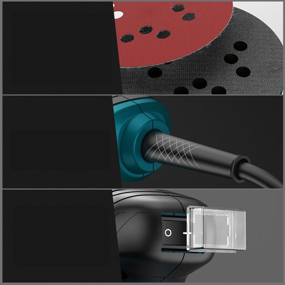 Electric Orbital Sander – 300W 6 Speed 125mm Polisher for Wood Metal Wall Sanding and Car Detailing