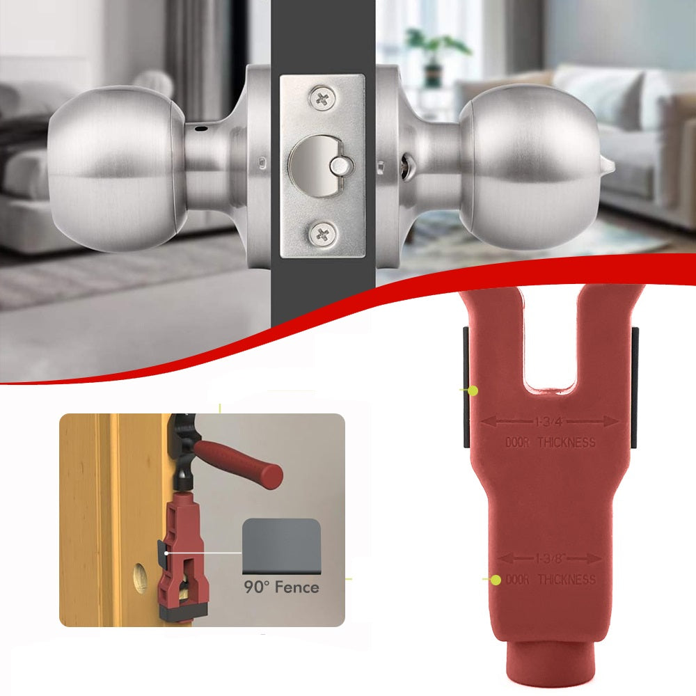 Door Latch Mortise Installation Tool Kit – Precision Wood Door Cutter for 1-3/8" and 1-3/4" Thick Doors