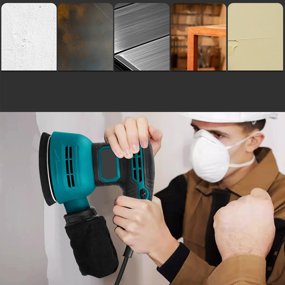 Electric Orbital Sander – 300W 6 Speed 125mm Polisher for Wood Metal Wall Sanding and Car Detailing