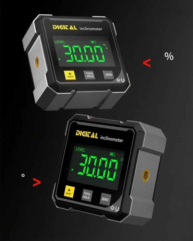 Digital Angle Gauge Protractor - Magnetic Electronic Inclinometer with LCD Display for Precision Measuring and Construction Projects