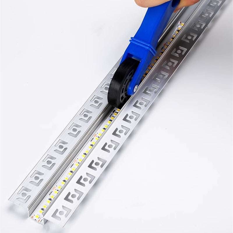 Rubber Wheel LED Strip Roller Tool- Silicone Tape and Aluminum Mount Fixer for Clean Hard Bar Light Installations