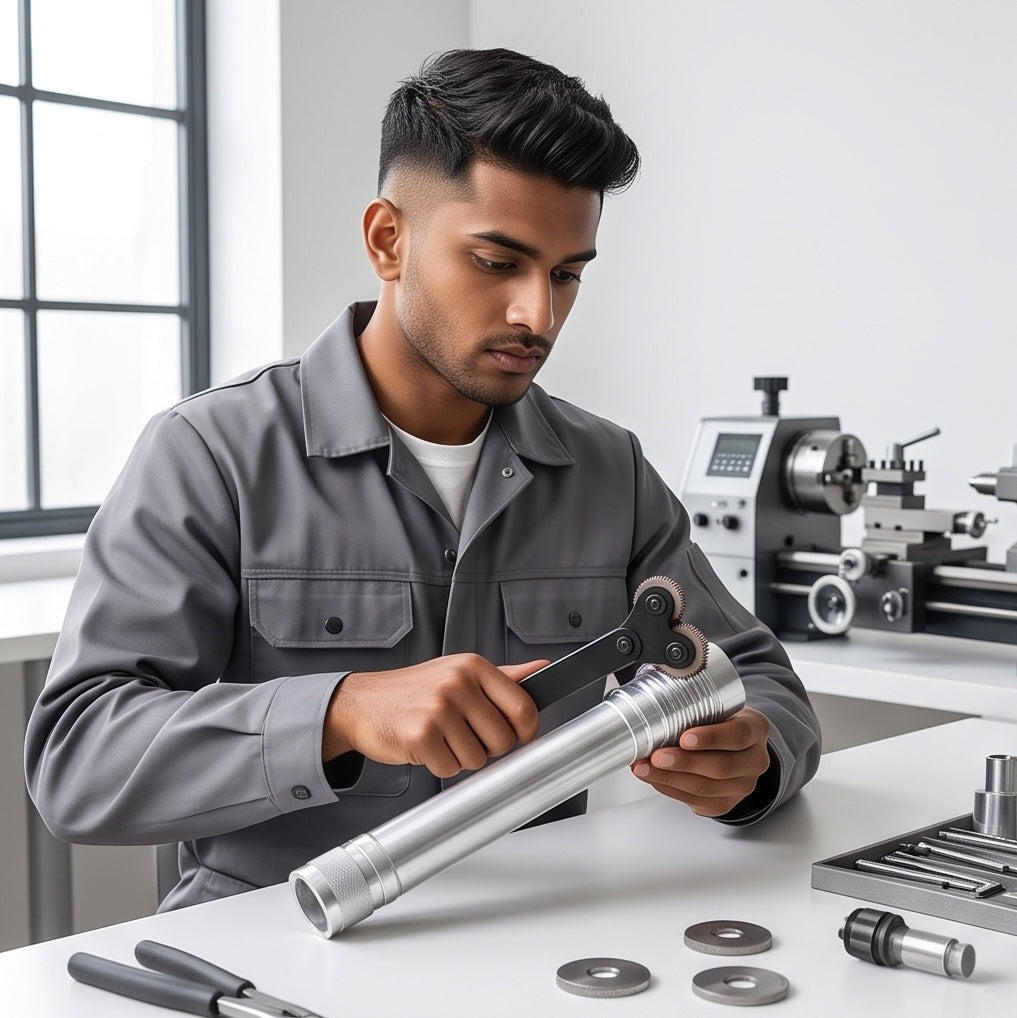 Diagonal Dual-Wheel Linear Knurling Tool – Hardened Steel Lathe Cutter and Knurl Holder for Precision Metal Turning, Machining and Workshop Projects