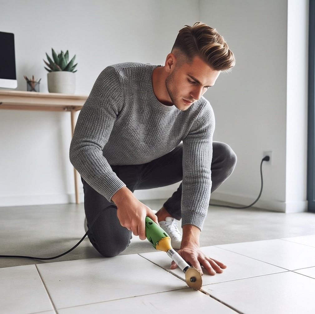 Electric Tile Seam Cleaner – 90° 165W Adjustable Grinder with 15000RPM Speed for Ceramic Joint Cleaning, Cutting and Precise Renovation Work