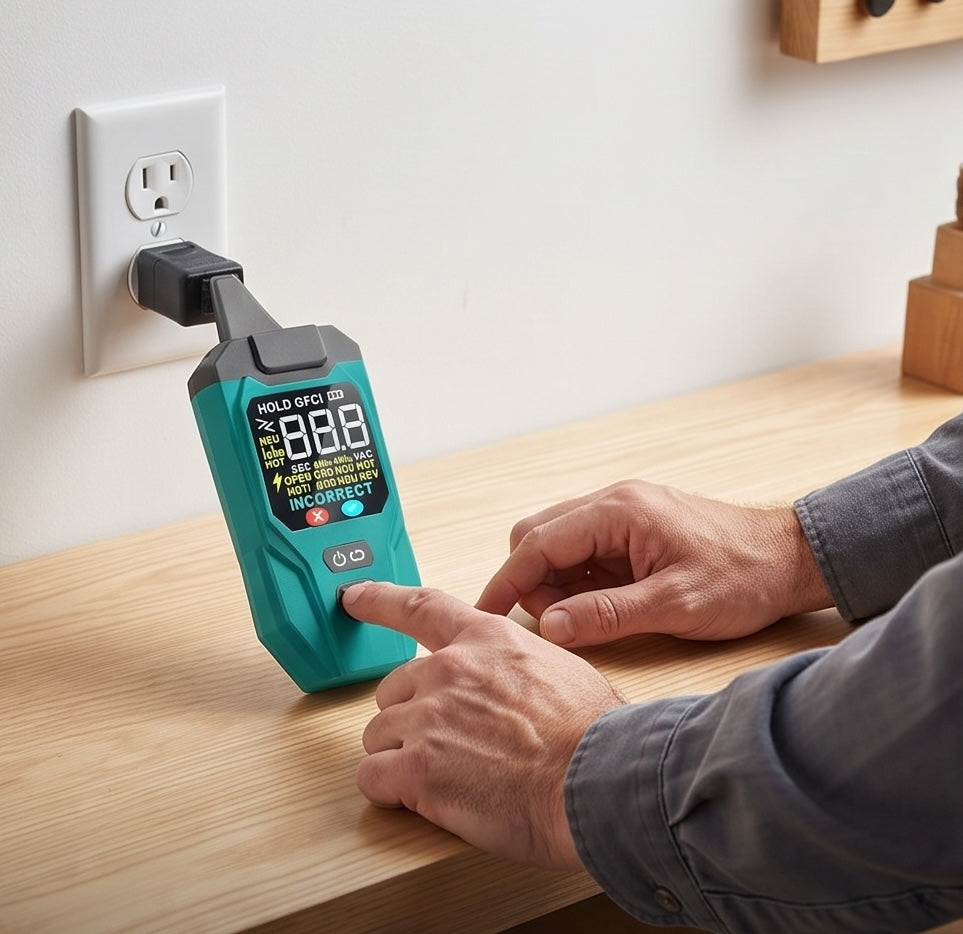 ET32 Digital Circuit Breaker Finder – GFCI Outlet Tester for Fast Electrical Wiring Identification, Socket Testing and Safer Home DIY Troubleshooting