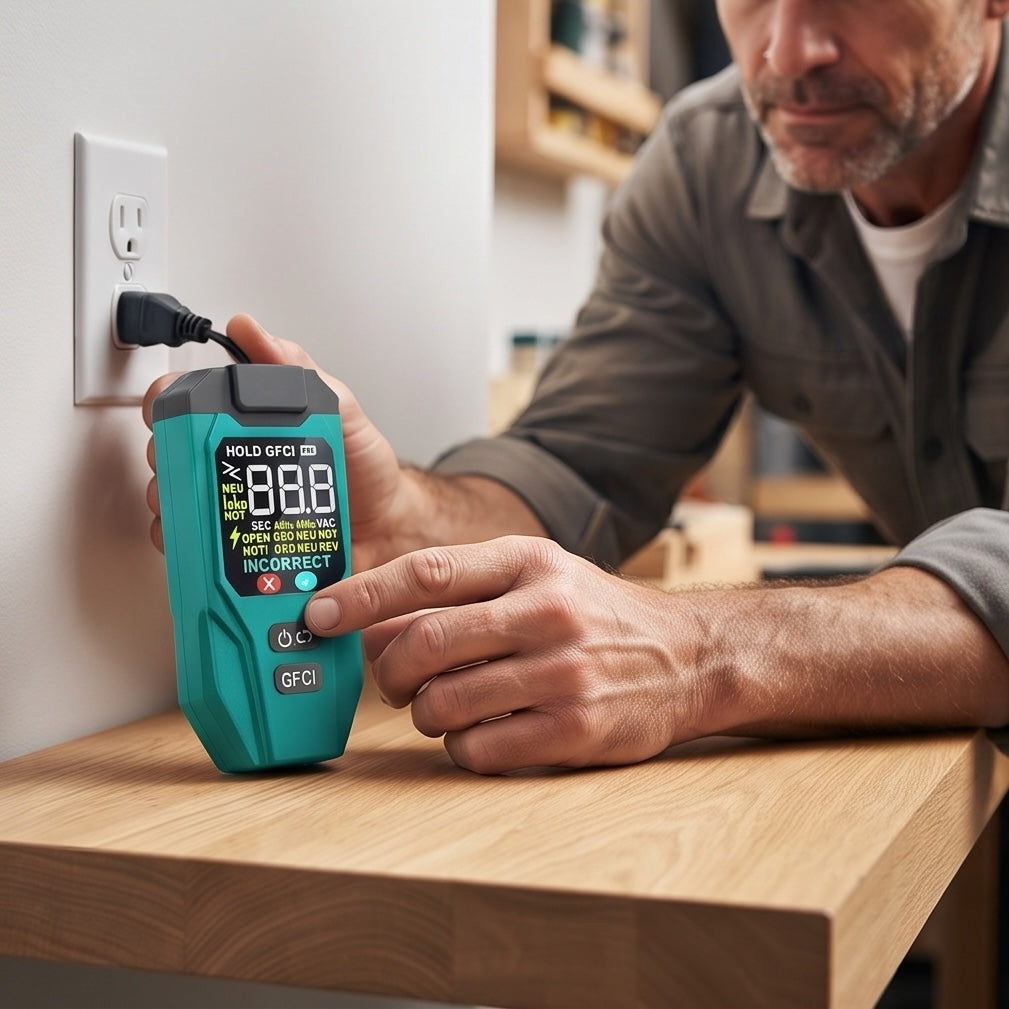 ET32 Digital Circuit Breaker Finder – GFCI Outlet Tester for Fast Electrical Wiring Identification, Socket Testing and Safer Home DIY Troubleshooting
