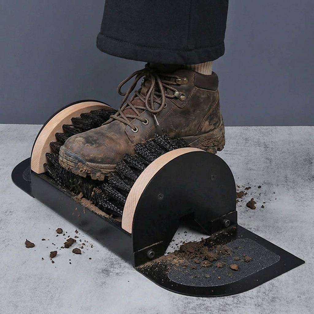 Heavy-Duty Boot Scraper Brush – Indoor Outdoor Shoe Cleaning Tool for Removing Mud and Snow from Footwear in Courtyards